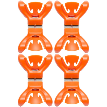 Merkloos 12x Slingers/decoratie ophangen slingerklemmen   oranje   Feestartikelen   feestdecoratie accessoire