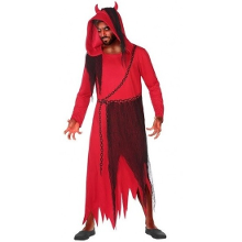 Merkloos Atosa Horror duivel/kwelgeest   verkleed kostuum horror   voor heren   zwart/rood   Halloween