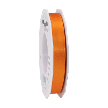 Merkloos Cadeaulint/sierlint Satijn   1.5 Cm x 25 meter   Oranje   cadeaus inpakken   decoratie