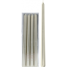 Merkloos Dinerkaarsen   goudkleurig   4x stuks   30 cm   7 branduren   kaarsen