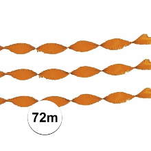 Merkloos Feest slingers   3x   oranje   crepe papier   24 meter   draaislinger decoratie   versiering