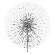 Merkloos Folat Decoratie waaier   D45 cm   wit   papier   decoratie   feestartikelen