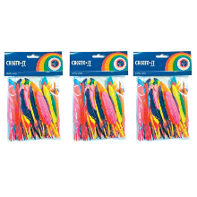 Merkloos Gekleurde knutsel veertjes   set 300x   Hobby/decoratie sierveren   Knutselen   formaat 14 cm
