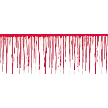 Merkloos Halloween Wanddecoratie druipend bloed   610 x 30 cm   Horror   versieringen