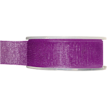 Merkloos Hobby/decoratie organza sierlint   paars   2,5 cm x 20 meter   Cadeaulint   inpakken