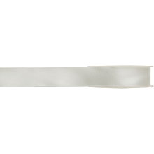 Merkloos Hobby/decoratie satijnen lint   ivoorwit   1 cm x 25 meter   cadeauverpakking   polyester