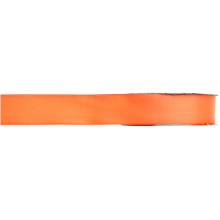 Merkloos Hobby/decoratie satijnen lint   oranje   1 cm x 25 meter   cadeauverpakking   polyester