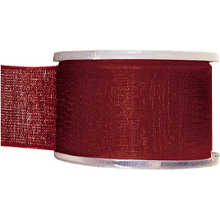 Merkloos Hobby/decoratie sierlint   bordeauxrood   organza   4 cm x 20 meter