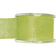 Merkloos Hobby/decoratie sierlint   groen   organza   4 cm x 20 meter