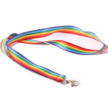 Merkloos Keycord in Regenboog vlag kleuren   sleutelhanger   polyester