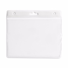 Merkloos Multipack van 10x stuks Badgehouders   wit   11,5 x 9,5 cm   voor aan een lanyard of keycord