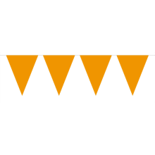 Merkloos Oranje Vlaggenlijn   Feestvlaggetjes XL formaat   10 meter   plastic   versiering   supporter sli