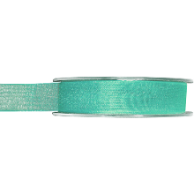 Merkloos Organza sierlint   mintgroen   15 mm x 20 meter   Hobby decoratie lint   Cadeaulint