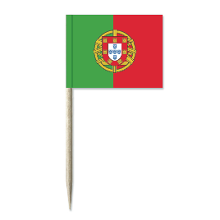 Merkloos Portugal vlaggetjes mini prikkers   50x stuks   8 cm   Landen decoratie   papier   cocktailprikkers