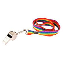 Merkloos Regenboog keycord/koordje met fluitje   gay pride kleuren   Regenboogvlag   LHBTIQ+ accessoires