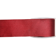 Merkloos Satijn sierlint   bordeaux rood   Hobby/decoratie cadeau lint   2,5 cm x 25 meter