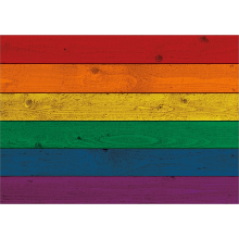 Merkloos Vintage regenboog vlag poster 84 x 59 cm