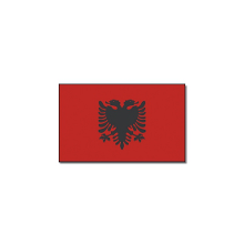 Merkloos Vlag Albanie   90 x 150 cm   feestartikelen   Landen thema   supporter   decoratie   met ringen