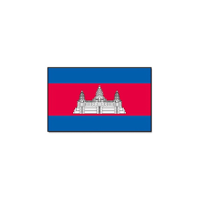 Merkloos Vlag Cambodja   90 x 150 cm   feestartikelen   Landen thema   supporter   decoratie   met ringen