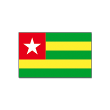Merkloos Vlag Togo 90 x 150 cm feestartikelen   Landen thema supporter decoratie artikelen   met ringen