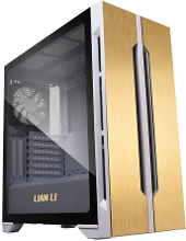 Midi tower PC behuizing Lian Li Lancool One Digital Champagne Edition Wit, Goud, Zwart 2 voorgeÃ¯nstalleerde ventilators, Zijvenster, Stoffilter