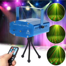 Mini R&g Auto/voice Control Led Laser Stage Light Projector With Remote For Xmas Party Ktv Disco