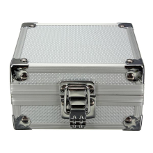 Mini Type Silver Aluminum Tattoo Machine Box Portable Carrying Case