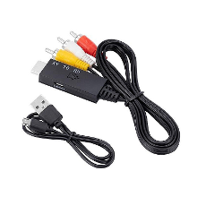 MnnWuu AV naar HDMI compatibele adapterconverter 1080P Display adapterkabel Plug en Play Man naar Man verbinding voor th