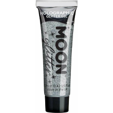 Moon Creations Glittergel fijn   voor lichaam en gezicht   zilver   12 ml