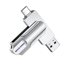 MOVE SPEED MOVESPEED YSULDP 2 in 1 USB Type C Flash Drive Ondersteuning voor OTG 64GB 128GB 256GB USB 3.0 100MB/s Pendrive voor Mac