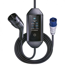 MRS Q2 7KW 32A Type 2 WiFi APP besturing draagbare EV lader EV laden 5m snoer Bluetooth LED weergave IP54 waterdicht met