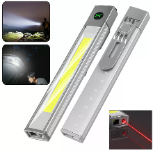 Multifunction Pen Light High Bright Flood Light Flashlight With Spotlight Type C Charging Magnetic Absorbing Work Lamp