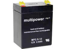 Multipower MP2,9 12 Loodaccu 12 V 2.9 Ah Loodvlies (AGM) (b x h x d) 79 x 107 x 56 mm Kabelschoen 4.8 Mm Onderhoudsvrij, Geringe zelfontlading