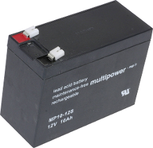 Multipower PB 12 10 4,8 Loodaccu 12 V 10 Ah Loodvlies (AGM) (b x h x d) 151 x 118.5 X 65 mm Kabelschoen 6.35 Mm Onderhoudsvrij, Geringe zelfontlading