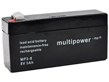 Multipower PB 8 3 Loodaccu 8 V 3.2 Ah Loodvlies (AGM) (b x h x d) 134 x 69 x 36.5 Mm Kabelschoen 4.8 Mm Onderhoudsvrij, Geringe zelfontlading