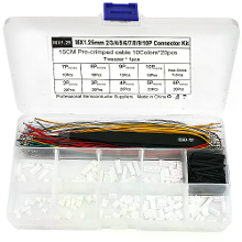 MX1,25MM Connector Kit Vooraf Gekrompen Kabel 15CM 10 Kleuren 2 10 Pin Behuizing Krimpkous Elektronica Prototyping Draad