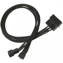 Nanoxia 4 Pin Molex Naar 2x 3 Pin Koeler Adapter 30 Cm