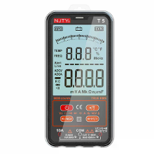 NJTY T5 Digitale Multimeter 6000 Tellings Slimme Tester Meet Voltage Stroom Weerstand Frequentie Temperatuur Automatisch