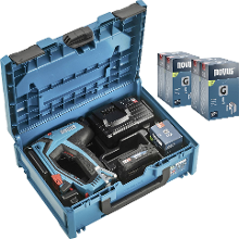 Novus Tools J 551 031 0376 Accunietpistool Type niet Type 11, Type 53F Lengte nieten 6   14 mm Incl. Accu, Incl. Lader, Incl. Koffer