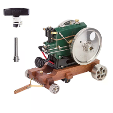 OKMO 1/8 Schaal 3.6CC Mini Vintage Enkele Cilinder Vier takt ICE Werkende Benzinemotor Model met Trailer Klaar om te Rij