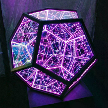 Oneindige Dodecahedron Kleur Kunstlicht USB Opladen Decoratieve Lamp Huis Desktop Decoratie Kerstversiering Lichtjes