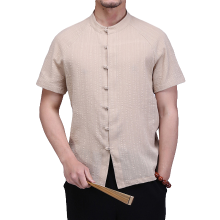 Other Chinese Knot Button Vintage Cotton Linen Comfy Shirts