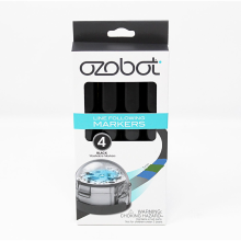 Ozobot Marker Set Zwart, 4 Stuks