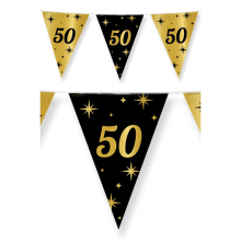 Paperdreams 50 jaar slinger   zwart/goud   Abraham / sarah slinger   10 meter