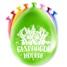 Paperdreams 8x stuks geslaagd/afstudeer feest ballonnen   diverse kleuren   latex   ca 30 cm