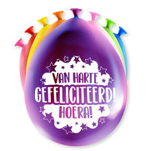 Paperdreams 8x stuks verjaardag feest ballonnen   diverse kleuren   latex   ca 30 cm