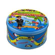 Paperdreams Cadeau snoeptrommel   noodrantsoen   koektrommel met grappige tekst   14x7,5 cm