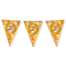 Paperdreams Jubileum 12,5 jaar getrouwd Vlaggetjes   Feestversiering   10m   Folie   Dubbelzijdig