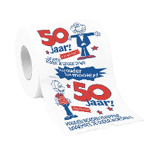 Paperdreams Rol Toiletpapier voor 50 jaar man   met grappige tekst   50e verjaardag funcadeau