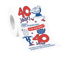 Paperdreams Rollen toiletpapier 40 jaar man   40e verjaardag   verjaardagscadeau   feestartikelen